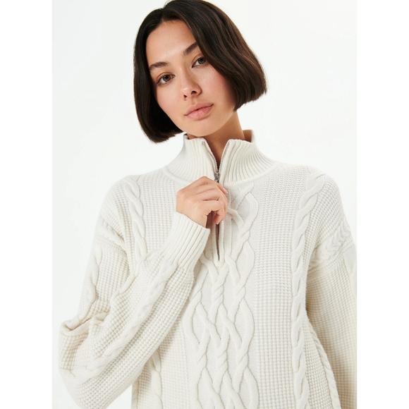 Aritzia Sunday Best Demi Chunky Cable Knit Ribbed Sweater Dress - Picture 5 of 14